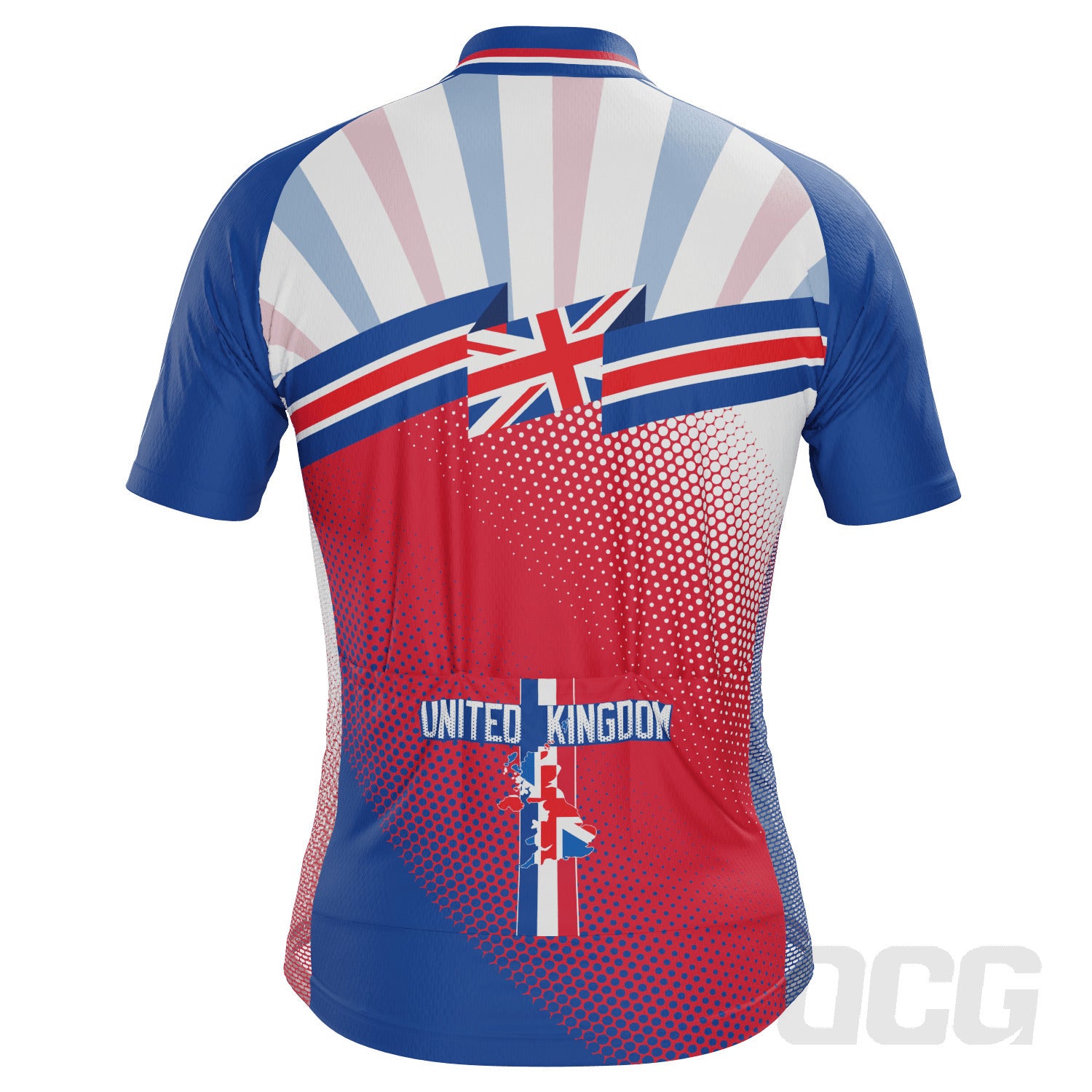 Men's World Countries Flag UK Short Sleeve Cycling Jersey