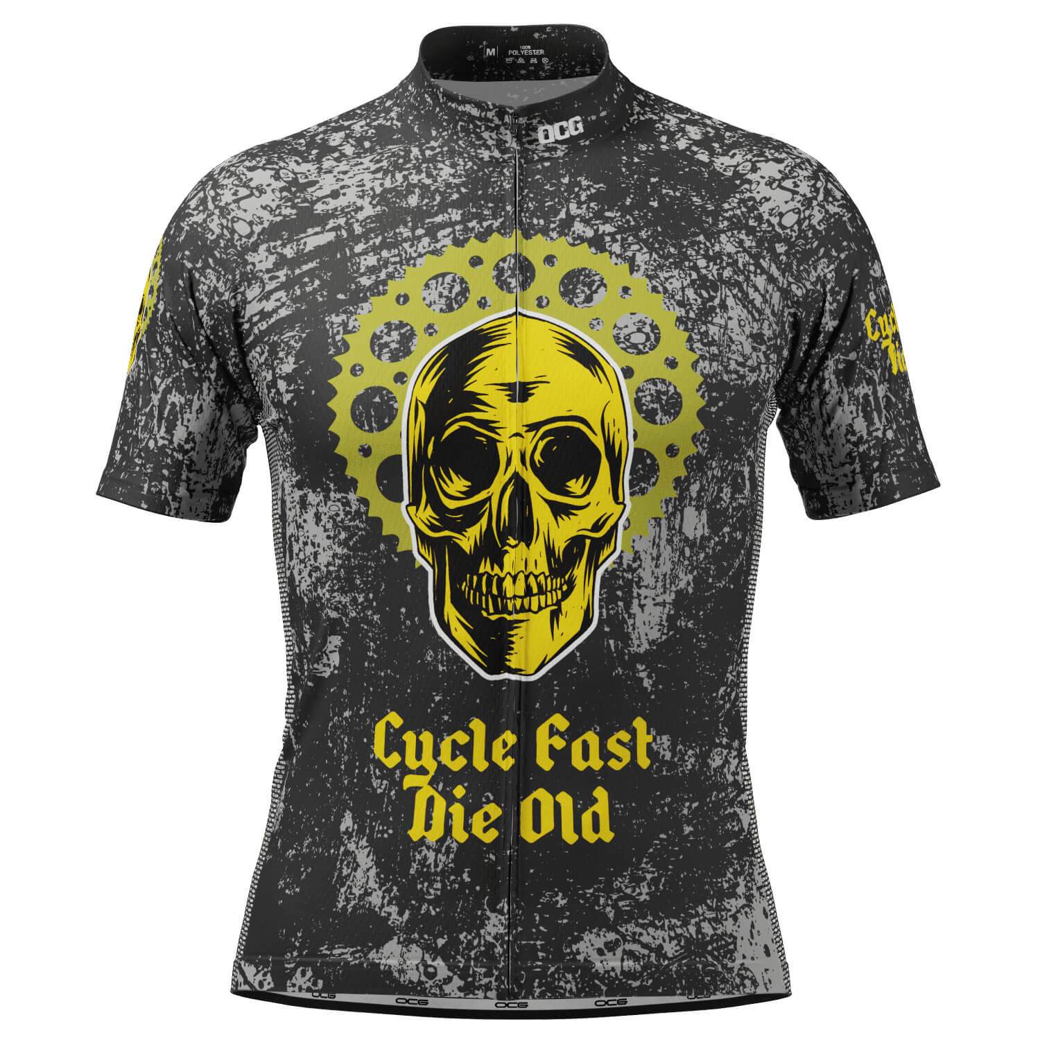 Men's Cycle Fast Die Old Short Sleeve Cycling Jersey