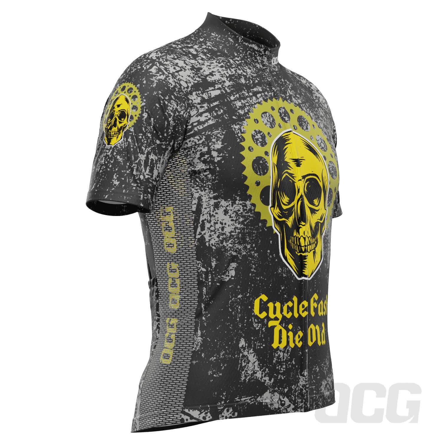 Men's Cycle Fast Die Old Short Sleeve Cycling Jersey