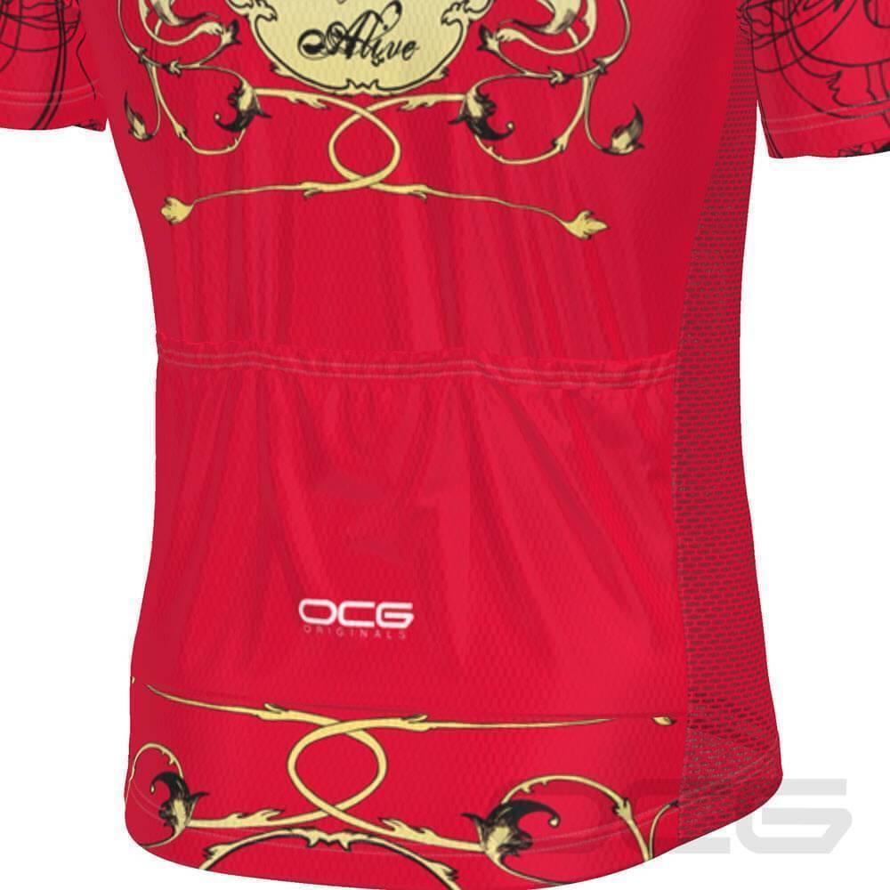 Dead or Alive Red Skull Cycling Jersey-OCG Originals-Online Cycling Gear Australia