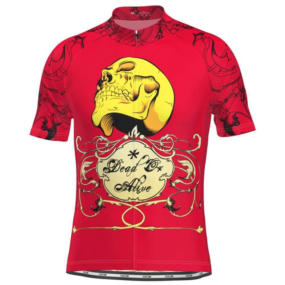 Dead or Alive Red Skull Cycling Jersey-OCG Originals-Online Cycling Gear Australia