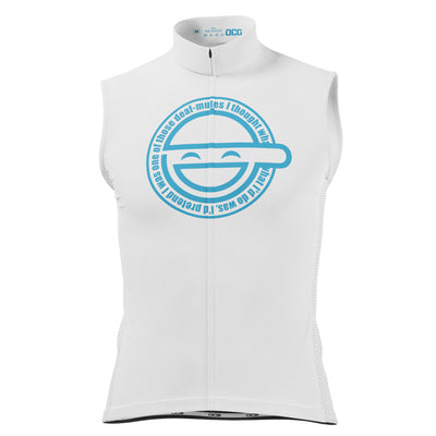 Men's Pretend Blue Logo Sleeveless Tech Cycling Jersey