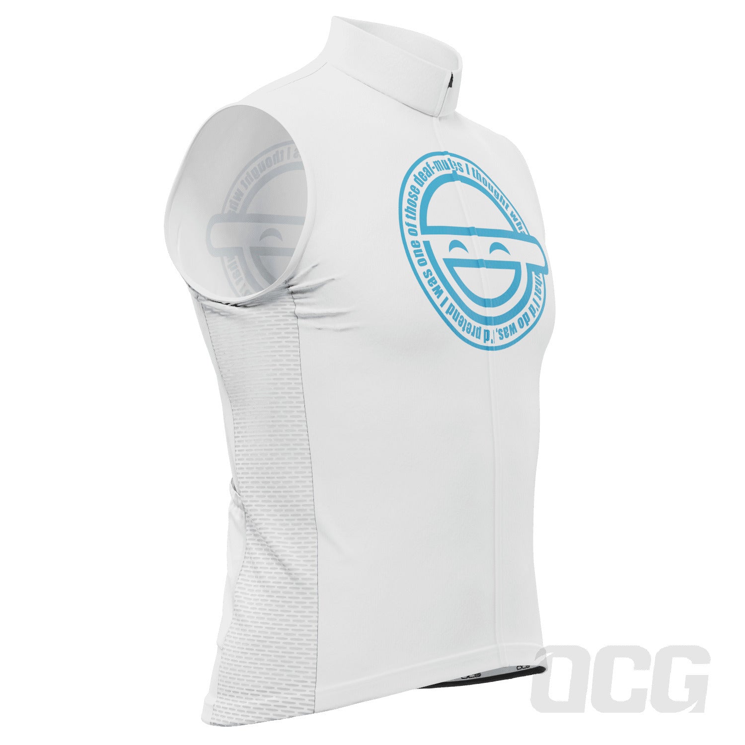Men's Pretend Blue Logo Sleeveless Cycling Jersey
