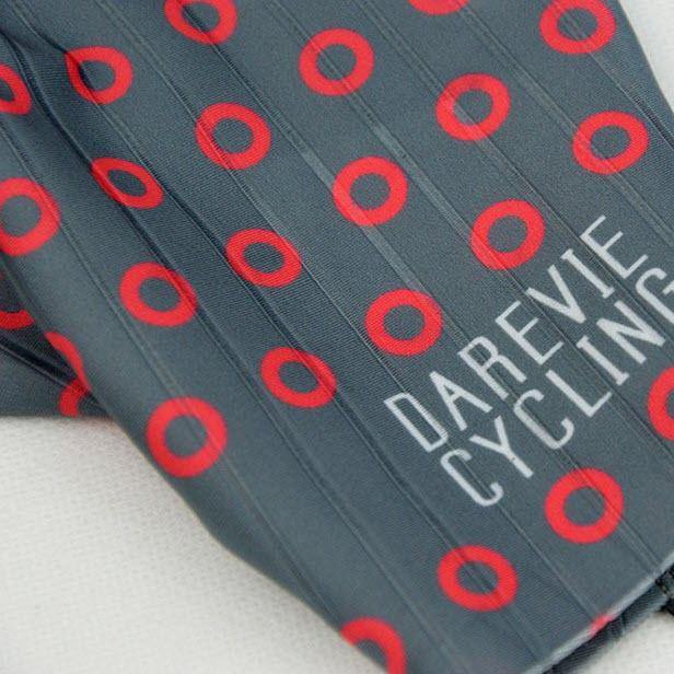 DV Red Circle Half Finger Gel Padded Cycling Gloves-DV Athletic-Online Cycling Gear Australia