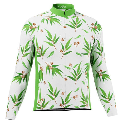 Men's Australian Eucalyptus Leaf Long Sleeve Cycling Jersey - Online Cycling Gear Australia