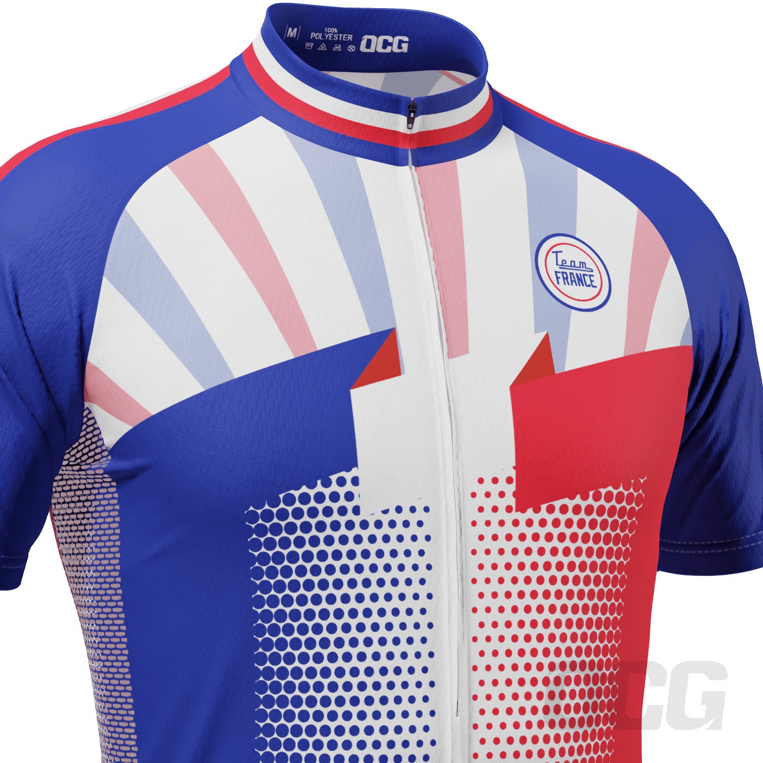 Men's World Countries Flag France Short Sleeve Cycling Jersey