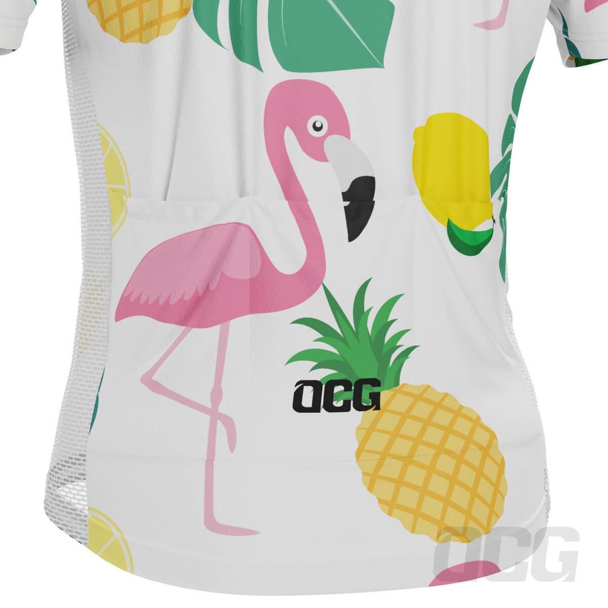 Men's Fruity Flamingo Short Sleeve Cycling Jersey