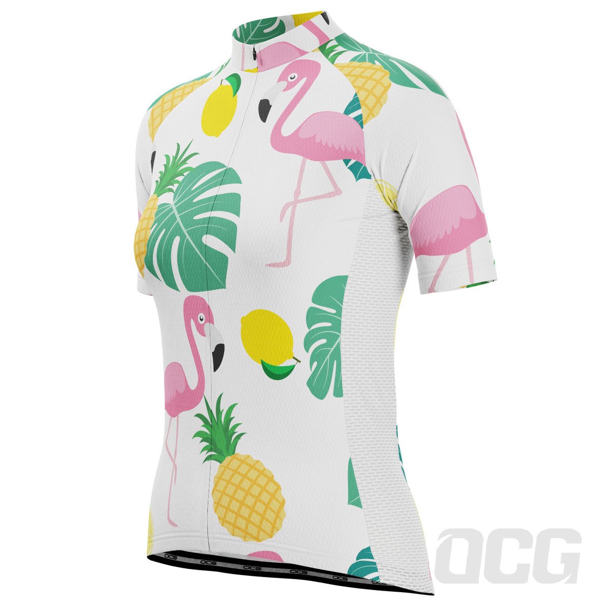 Women's Fruity Flamingo Short Sleeve Cycling Jersey