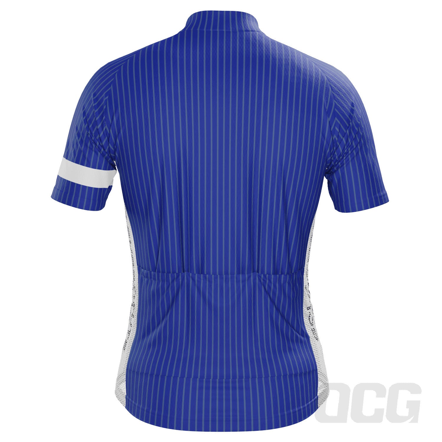 Men's Gold Coast Boating Centre - Blue Stripes Short Sleeve Cycling Jersey