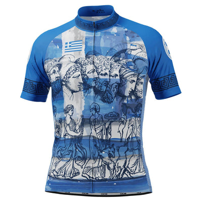 Men's Ancient Greece Short Sleeve Cycling Jersey