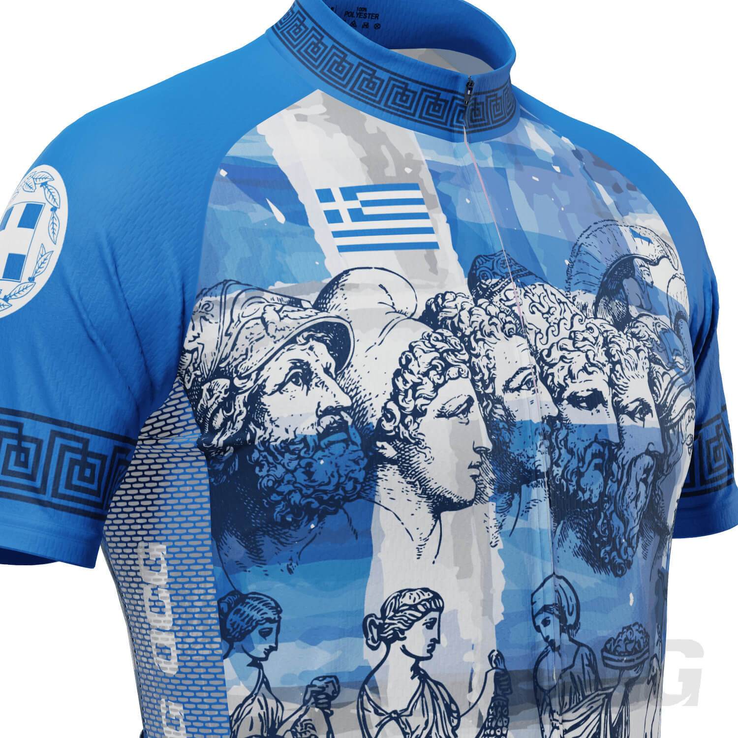 Men's Greek Ancient Greece Short Sleeve Cycling Jersey