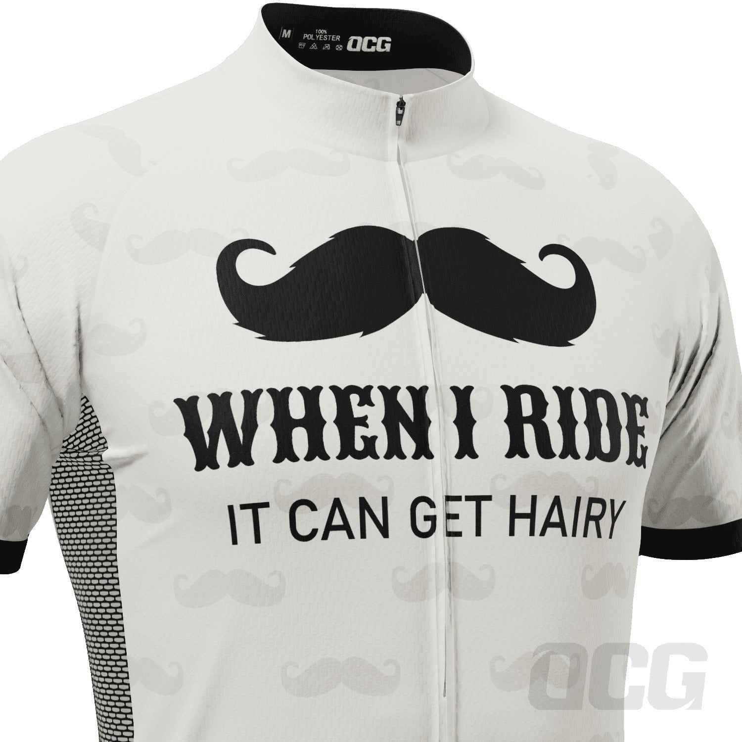 Men's Hairy Moustache Short Sleeve Cycling Jersey