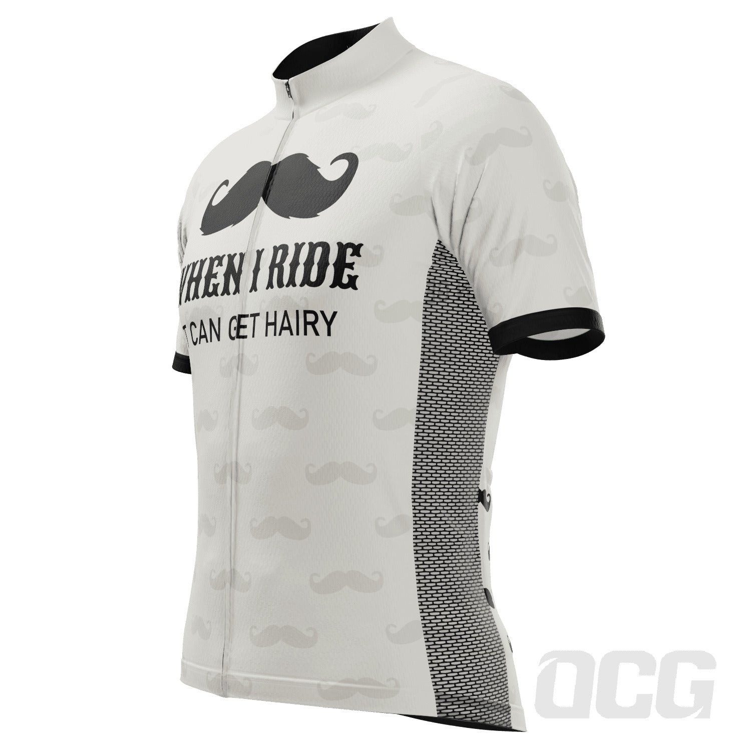 Men's Hairy Moustache Short Sleeve Cycling Jersey