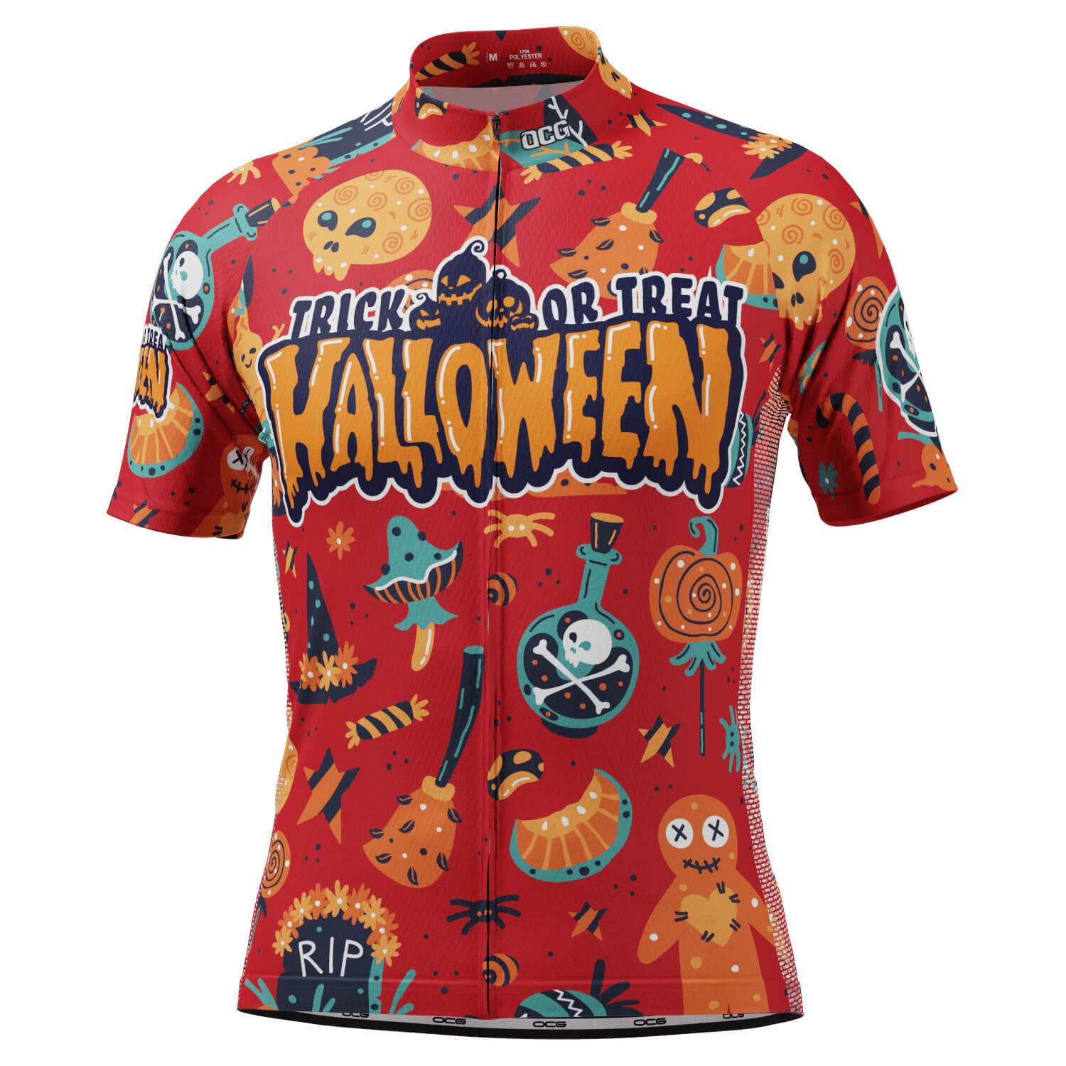 Men's Halloween Trick or Treat Short Sleeve Cycling Jersey