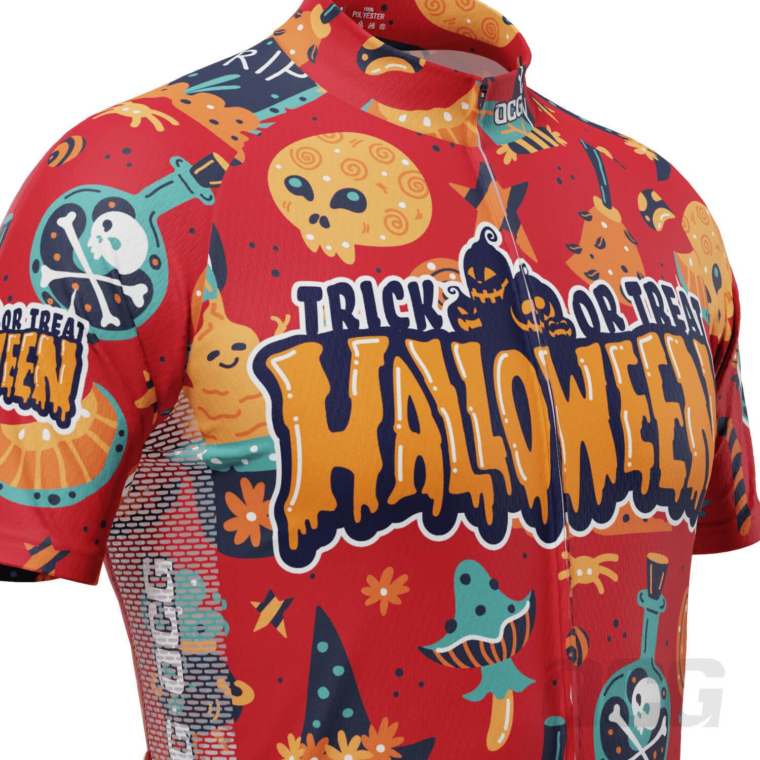 Men's Halloween Trick or Treat Short Sleeve Cycling Jersey