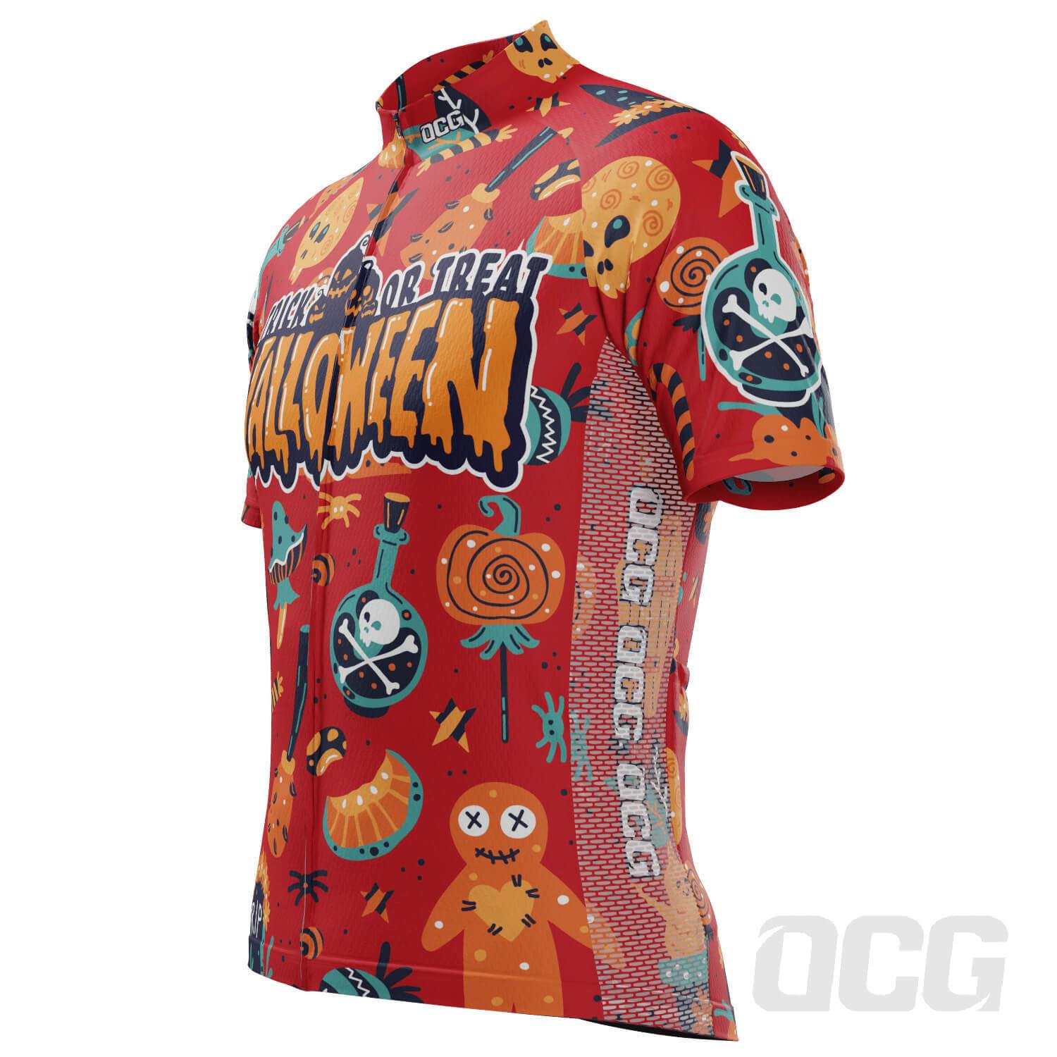 Men's Halloween Trick or Treat Short Sleeve Cycling Jersey