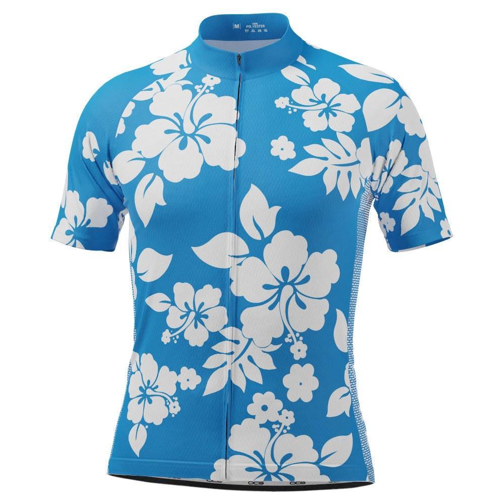 Men's Hawaiian Shirt Aloha Floral Short Sleeve Cycling Jersey - Online Cycling Gear Australia