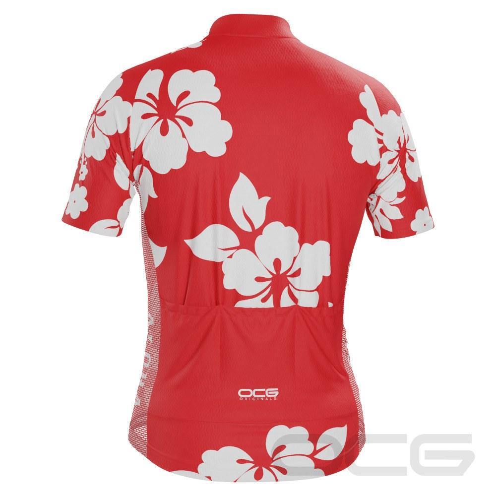 Men's Hawaiian Shirt Aloha Floral Short Sleeve Cycling Jersey - Online Cycling Gear Australia