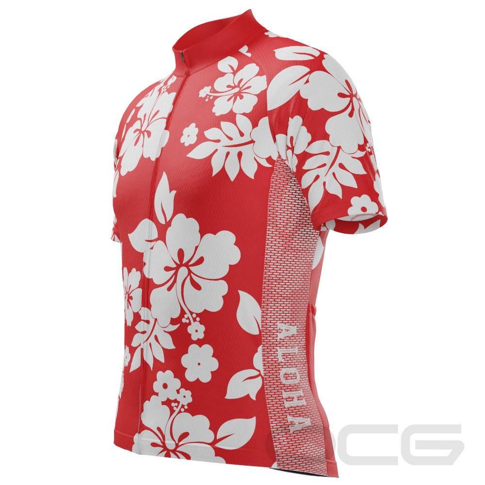 Men's Hawaiian Shirt Aloha Floral Short Sleeve Cycling Jersey - Online Cycling Gear Australia