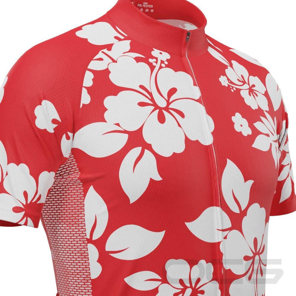 Men's Hawaiian Shirt Aloha Floral Short Sleeve Cycling Jersey - Online Cycling Gear Australia