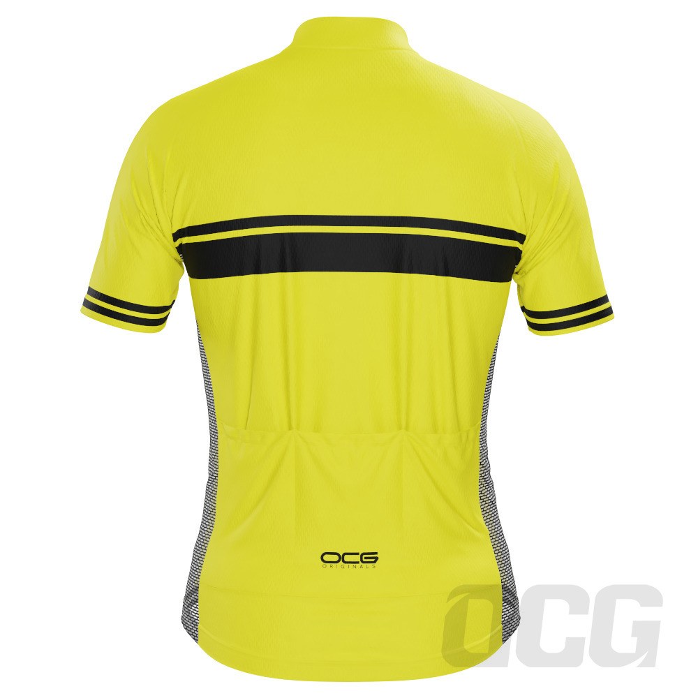 Men's High Viz Classic Stripe Short Sleeve Cycling Jersey