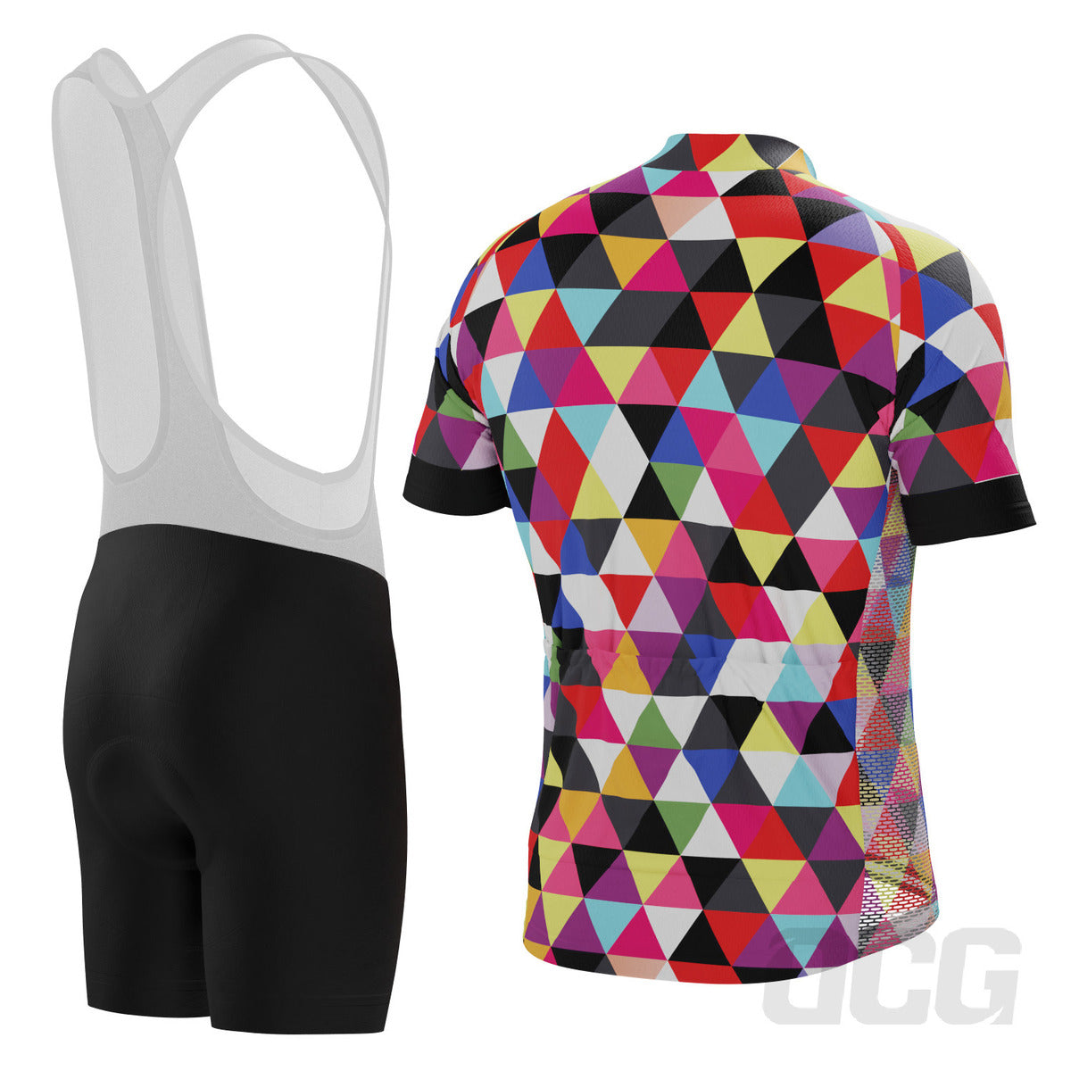 High Viz Color Triangles Pro-Band Cycling Kit