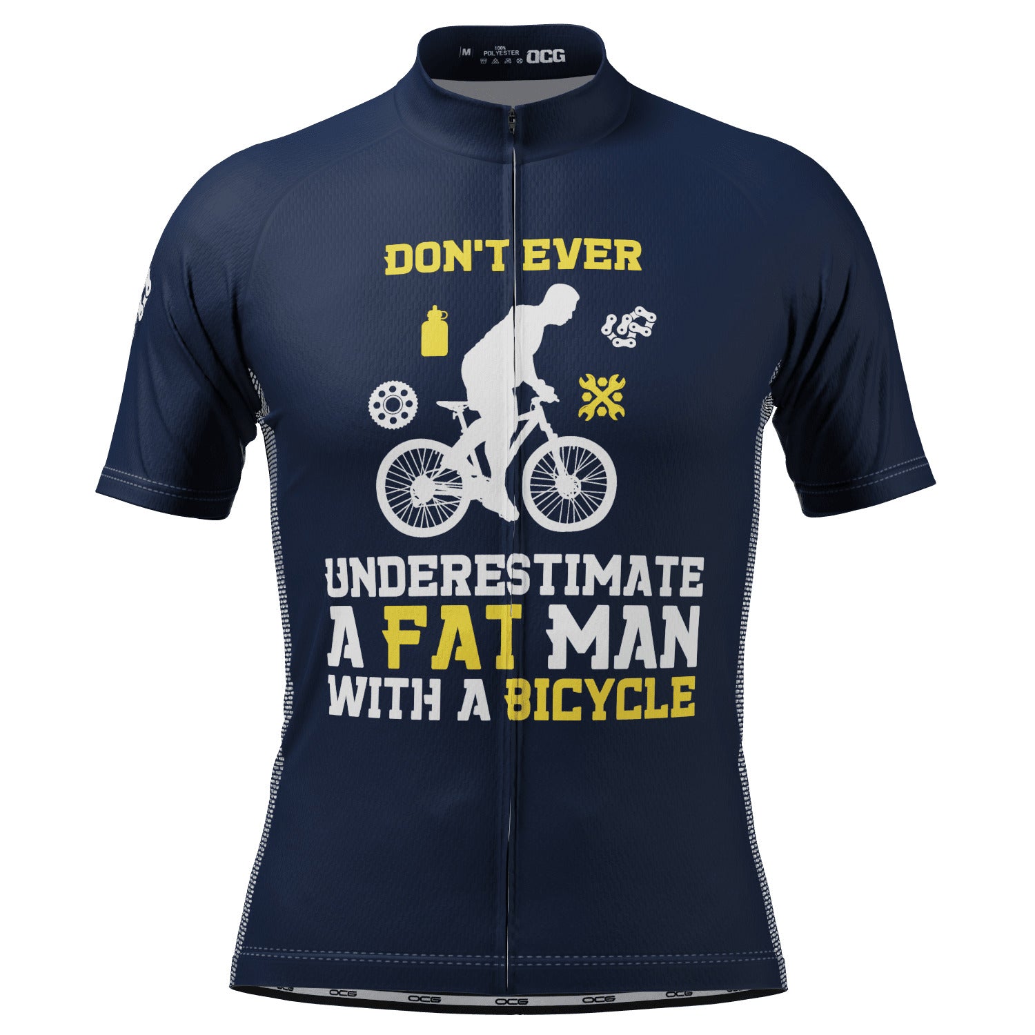 Men's Fat Man Bicycle Short Sleeve Cycling Jersey