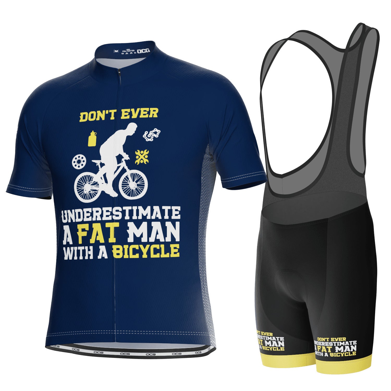 Men's Fat Man Bicycle Short Sleeve Cycling Kit