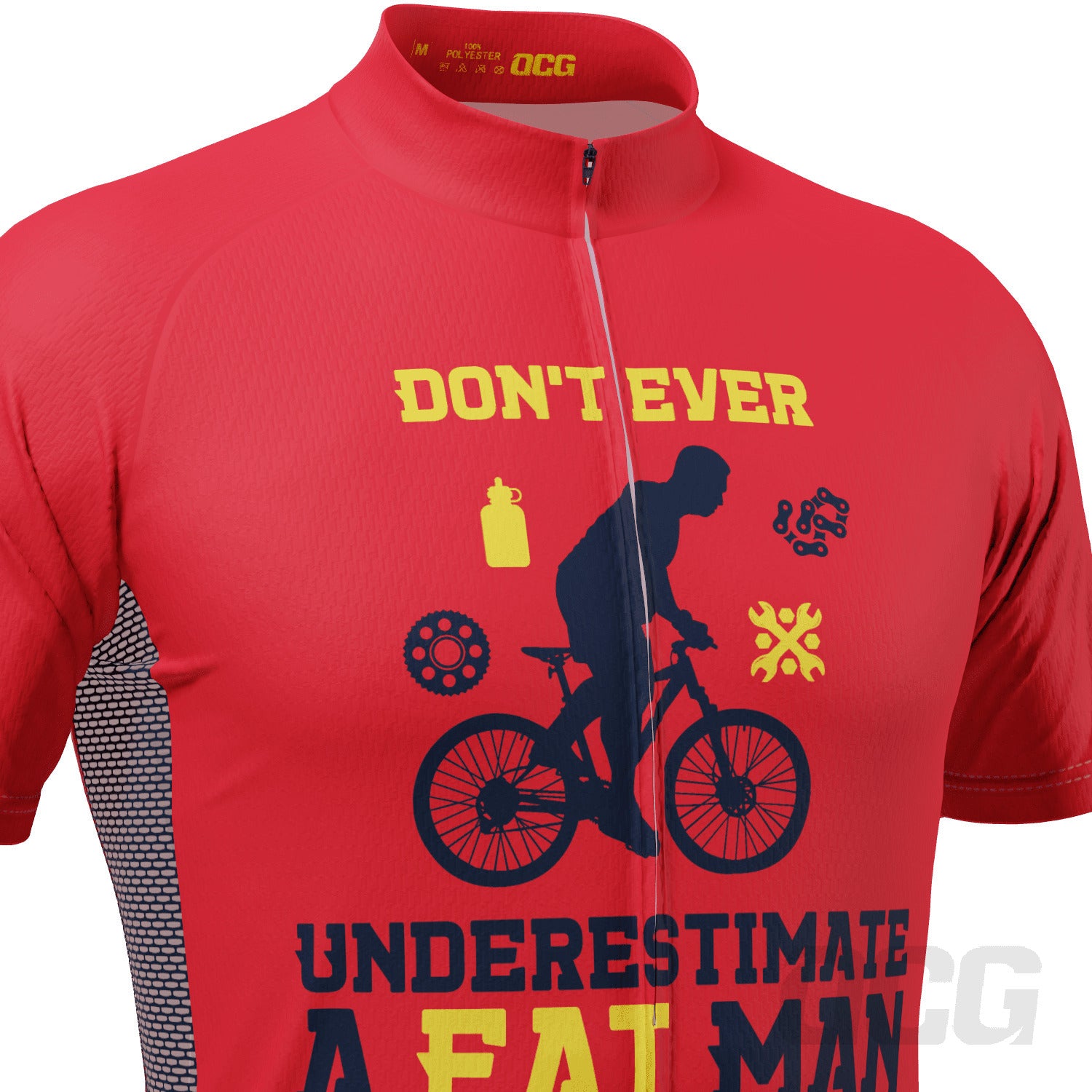 Men's Fat Man Bicycle Short Sleeve Cycling Jersey