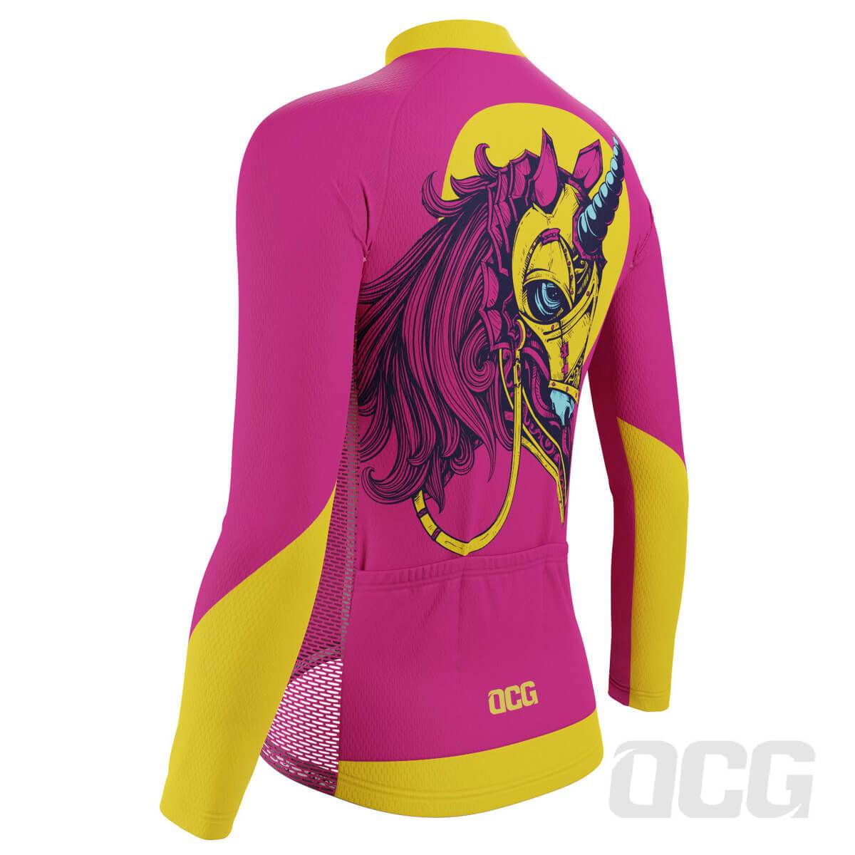 Women's Iron Unicorn Long Sleeve Cycling Jersey