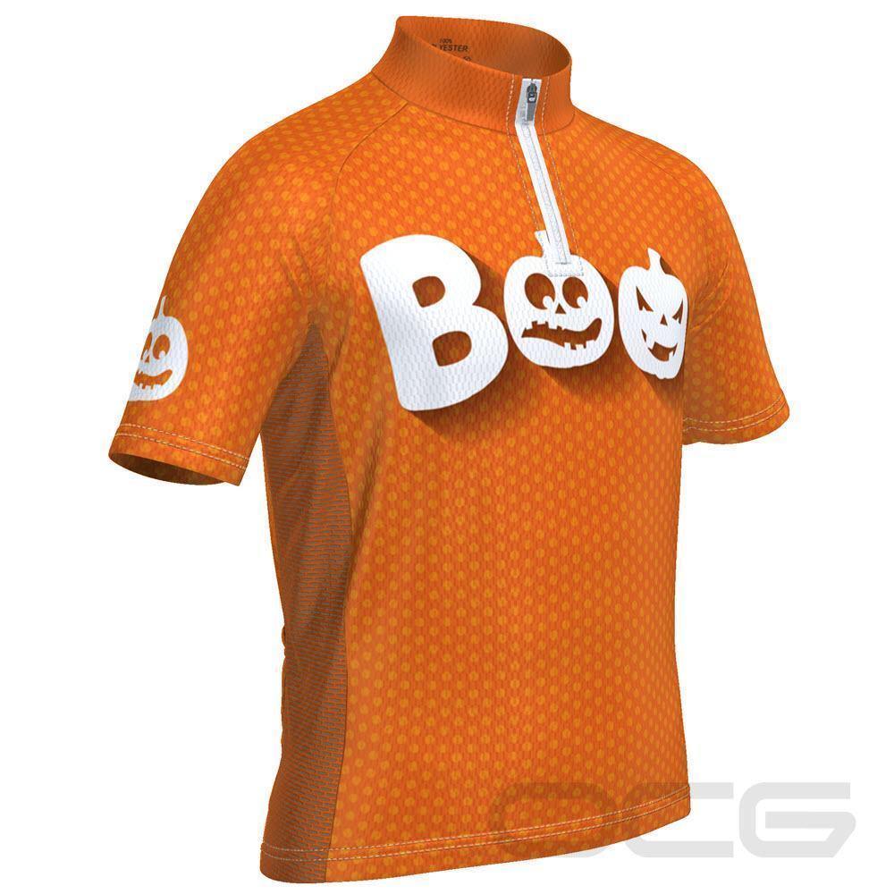 Kid's Boo Pumpkin Short Sleeve Cycling Jersey-OCG Kids-Online Cycling Gear Australia