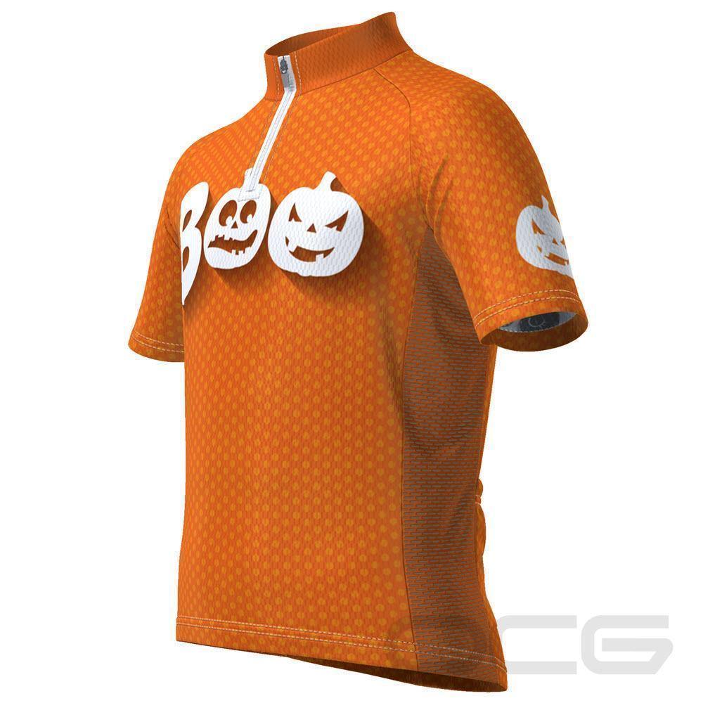 Kid's Boo Pumpkin Short Sleeve Cycling Jersey-OCG Kids-Online Cycling Gear Australia