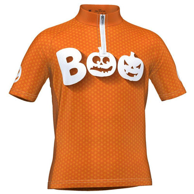 Kid's Boo Pumpkin Short Sleeve Cycling Jersey-OCG Kids-Online Cycling Gear Australia