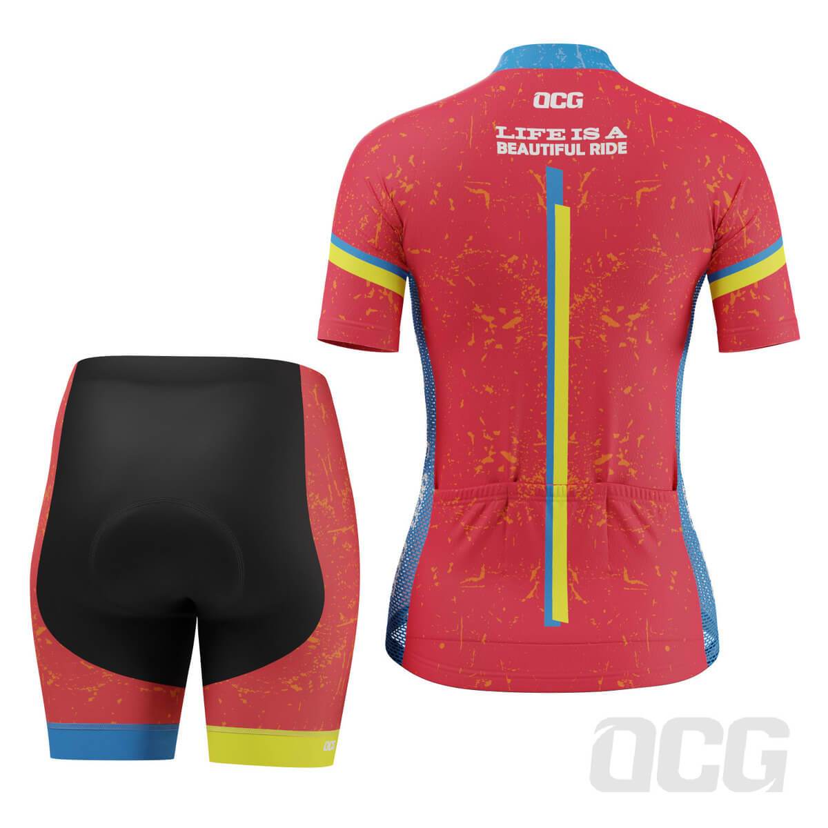 Women's Life is a Beautiful Ride 2 Piece Cycling Kit