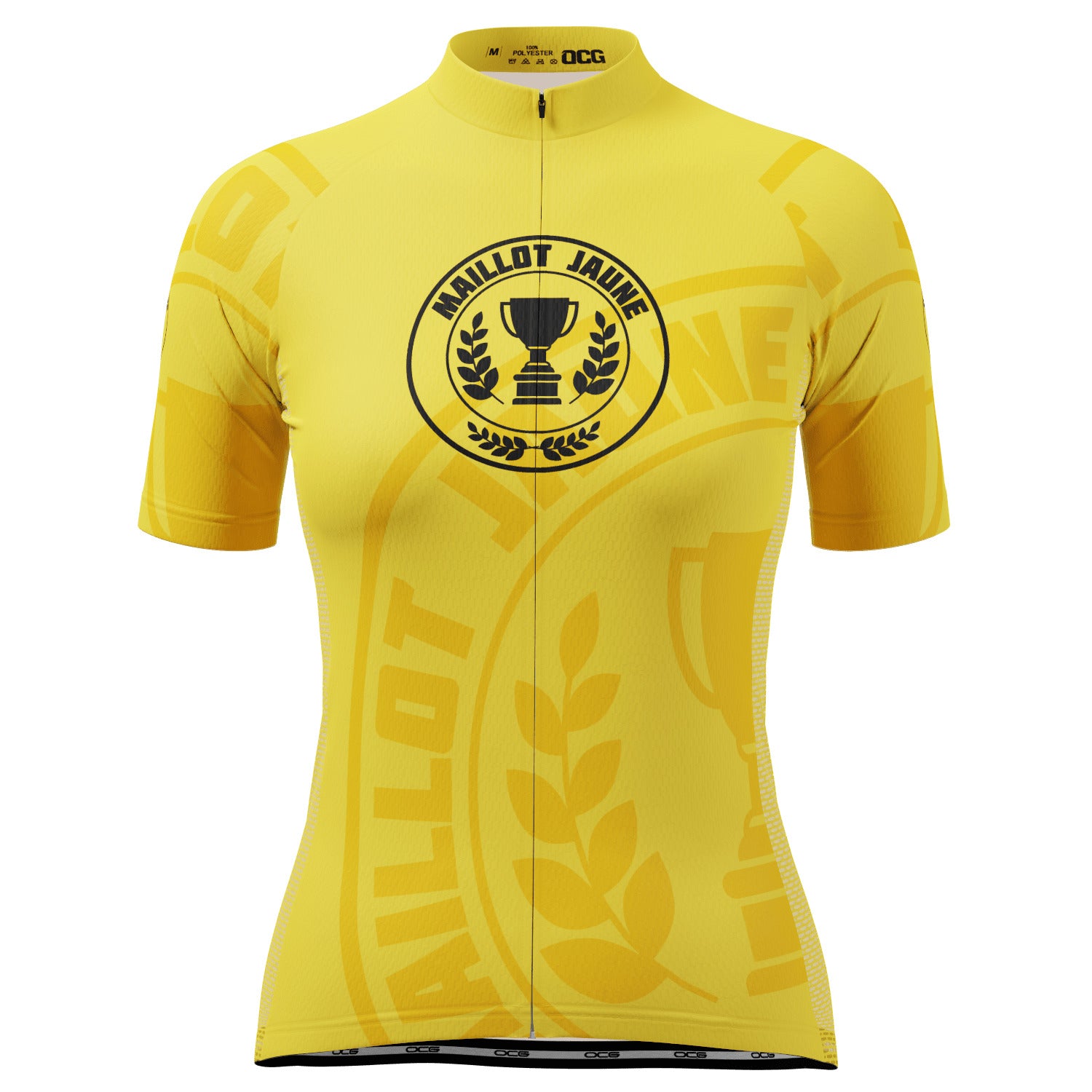 Women's Yellow Leaders Maillot Jaune Short Sleeve Cycling Jersey