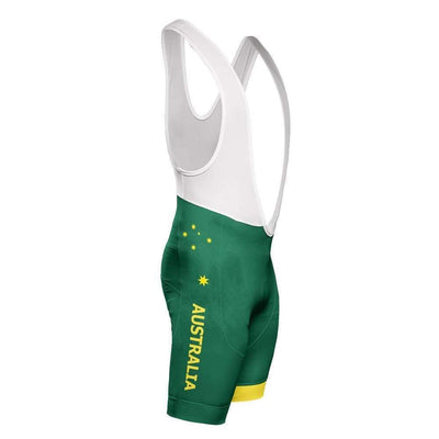 Men's Australia Green & Gold Kangaroo Pro-Band Cycling Bib-Online Cycling Gear Australia-Online Cycling Gear Australia