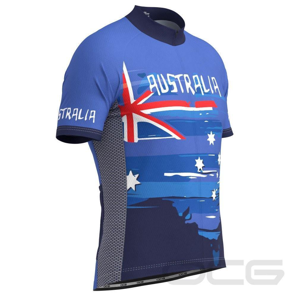 Men's Australian Flag Short Sleeve Cycling Jersey-OCG Originals-Online Cycling Gear Australia