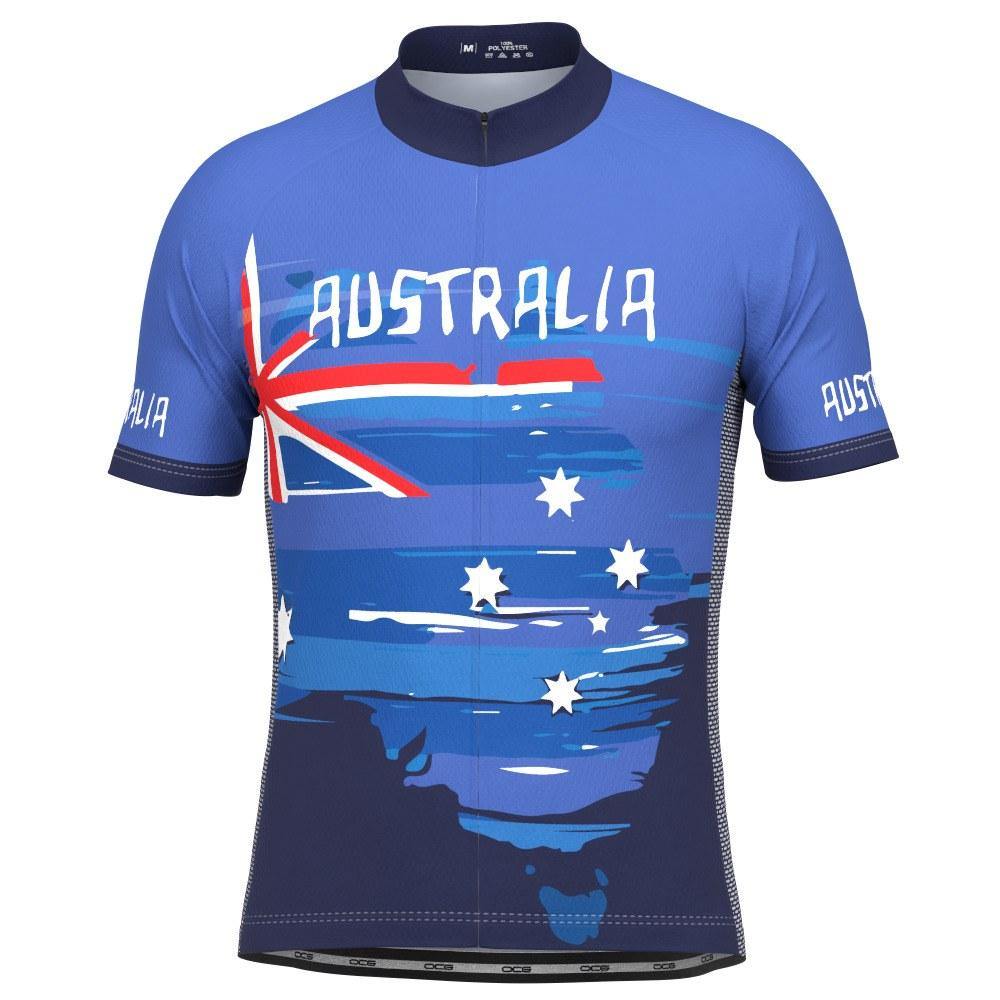 Men's Australian Flag Short Sleeve Cycling Jersey-OCG Originals-Online Cycling Gear Australia