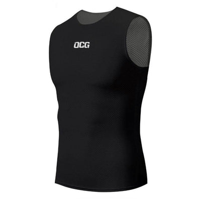 Men's Basics Black Lightweight Mesh Cycling Base-Layer