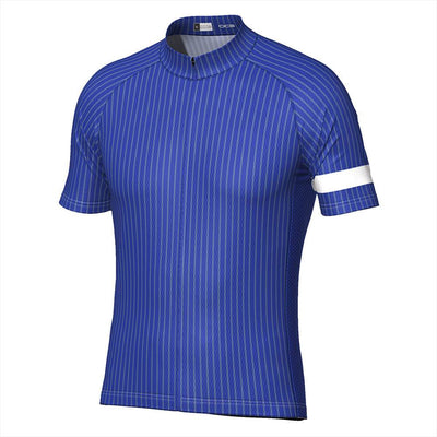 Men's Blue Stripe Banded Short Sleeve Cycling Jersey-OCG Originals-Online Cycling Gear Australia