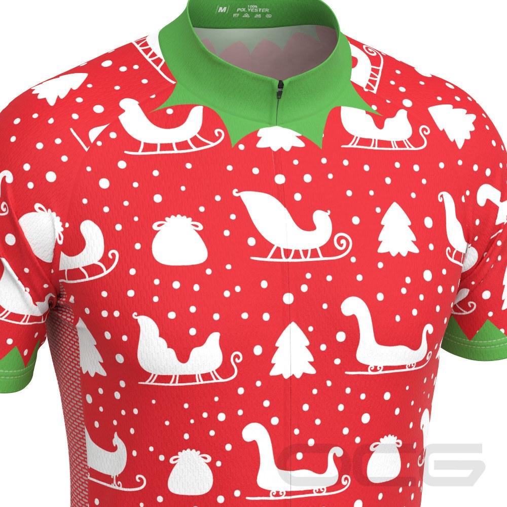 Men's Christmas Elf Season To Ride Short Sleeve Cycling Jersey-OCG Originals-Online Cycling Gear Australia