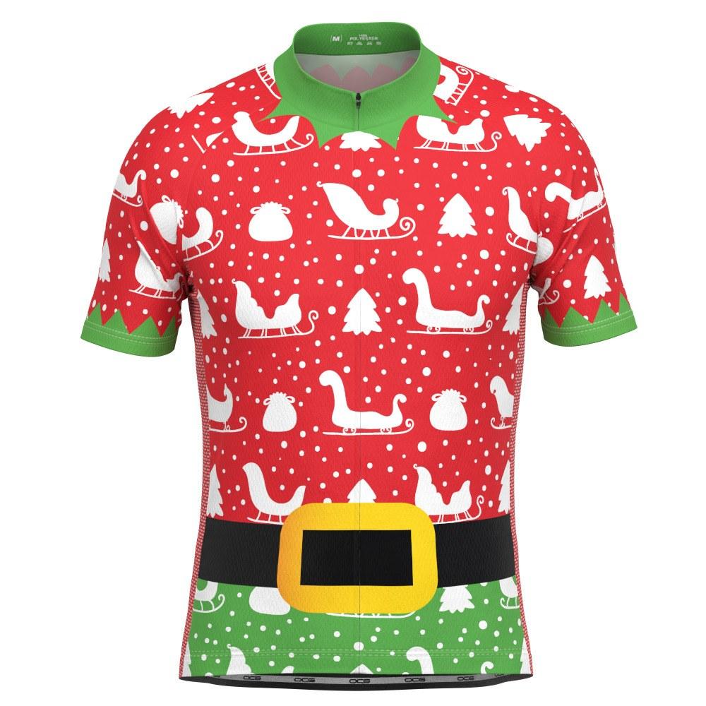 Men's Christmas Elf Season To Ride Short Sleeve Cycling Jersey-OCG Originals-Online Cycling Gear Australia