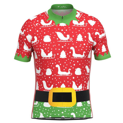 Men's Christmas Elf Season To Ride Short Sleeve Cycling Jersey-OCG Originals-Online Cycling Gear Australia