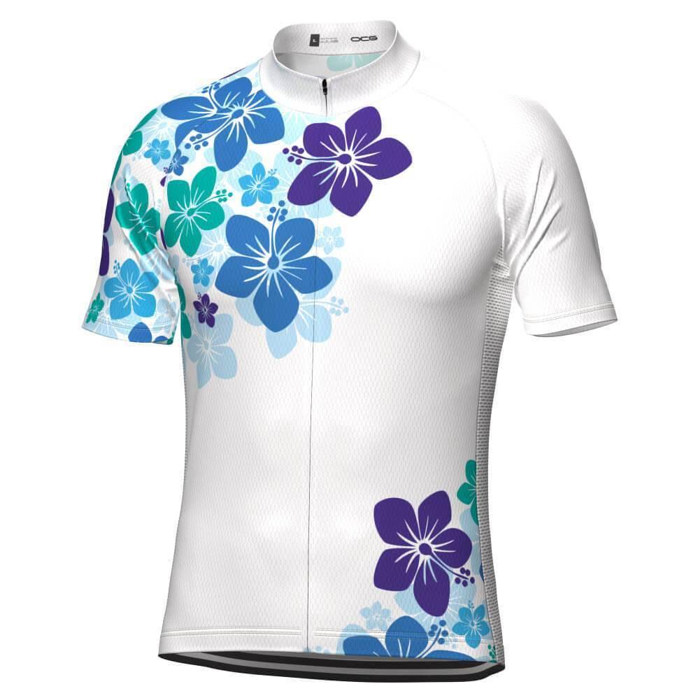 Men's Hawaiian Floral Short Sleeve Cycling Jersey-OCG Originals-Online Cycling Gear Australia