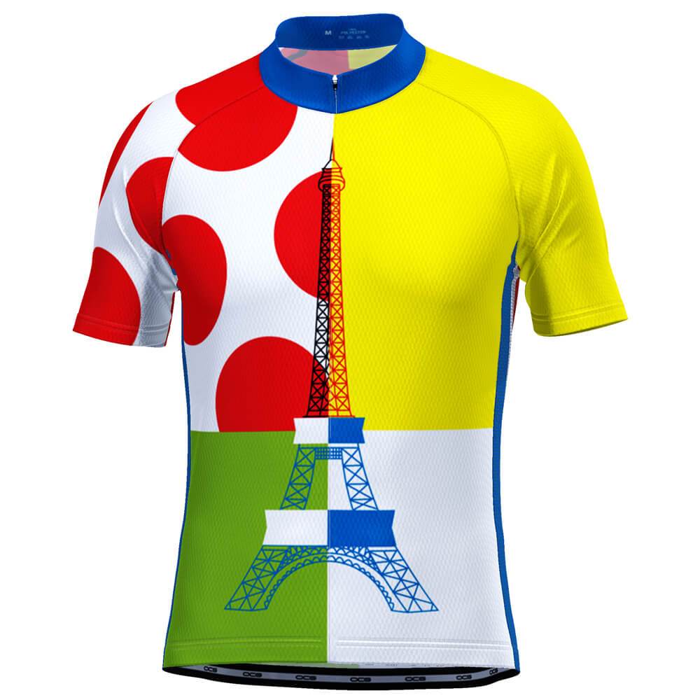 Men's La Tour de France Eiffel Tower Cycling Jersey-Online Cycling Gear Australia-Online Cycling Gear Australia