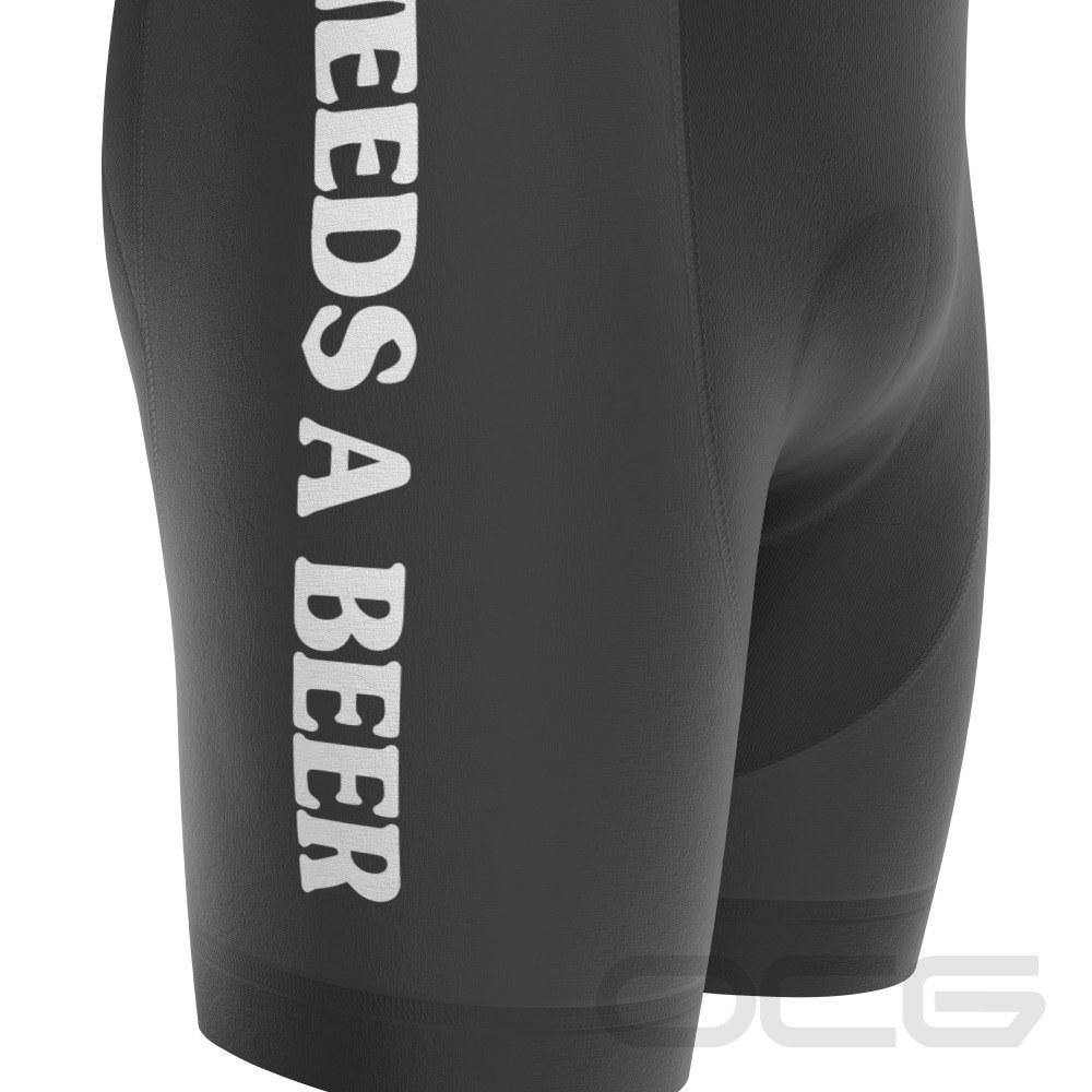 Men's Needs a Beer Pro-Band Cycling Bib-Online Cycling Gear Australia-Online Cycling Gear Australia