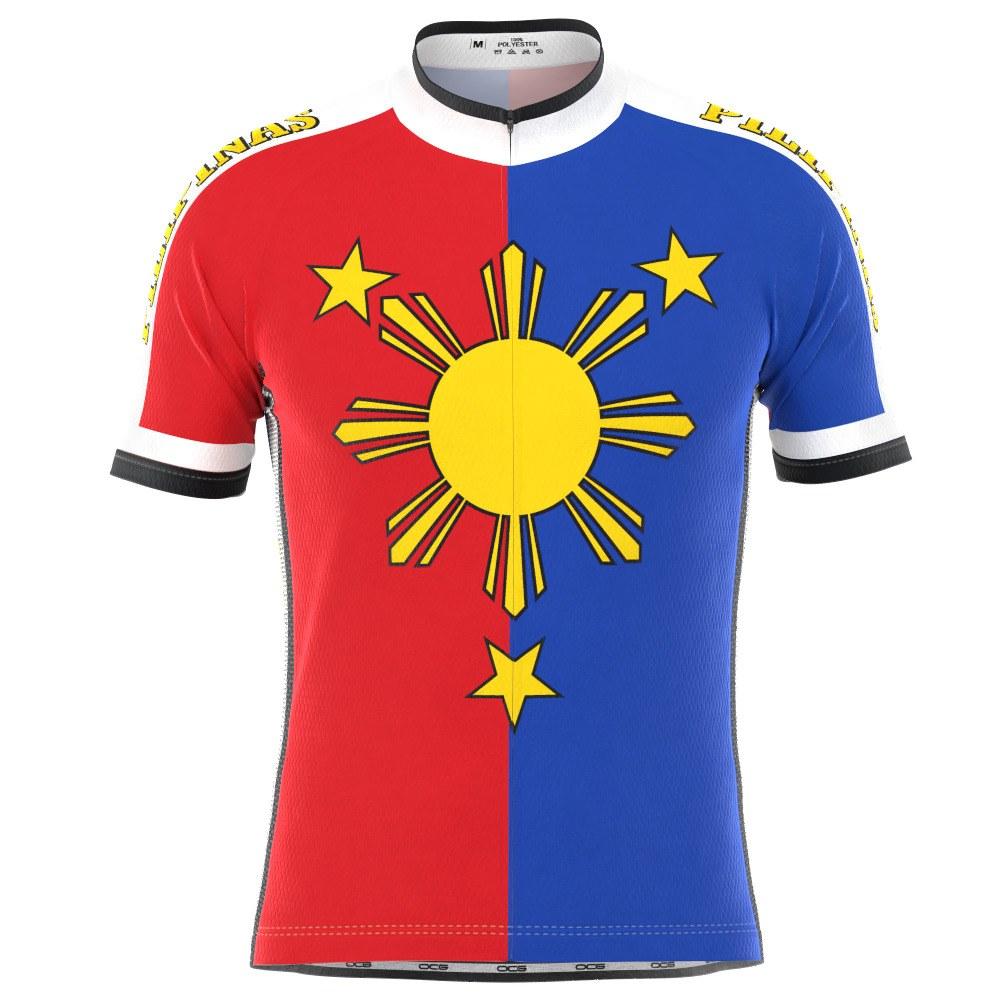 Men's Pilipinas Philippines Short Sleeve Cycling Jersey-Online Cycling Gear Australia-Online Cycling Gear Australia