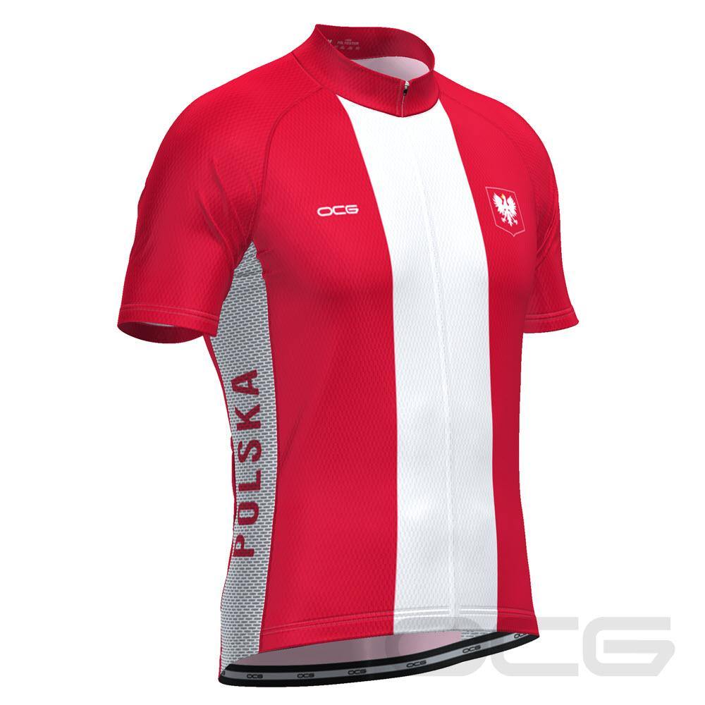 Men's Poland Polska National Flag Cycling Jersey-OCG Originals-Online Cycling Gear Australia
