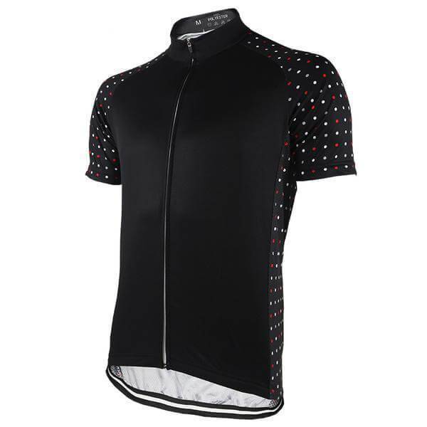 Men's Polka Dot Sleeve Black Cycling Jersey-Online Cycling Gear Australia-Online Cycling Gear Australia