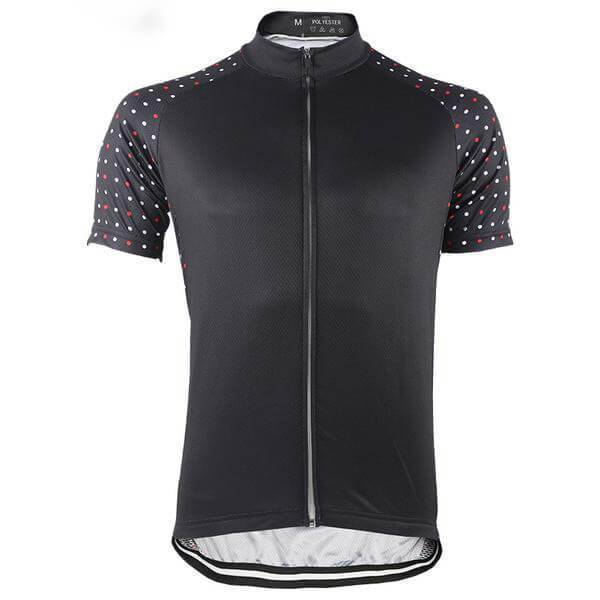Men's Polka Dot Sleeve Black Cycling Jersey-Online Cycling Gear Australia-Online Cycling Gear Australia